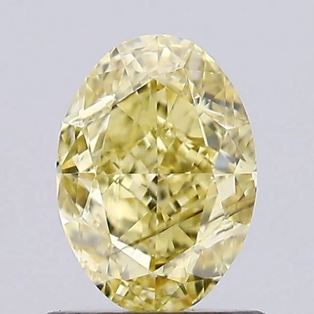 0.89ct Oval Lab Grown Diamond (Colour Fancy Intense Yellow, Clarity SI1, IGI Certified)