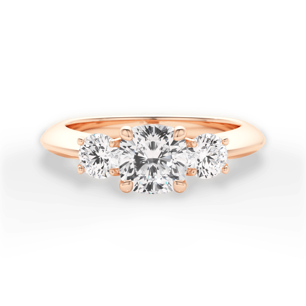 Three Stone Engagement Ring Setting - Round