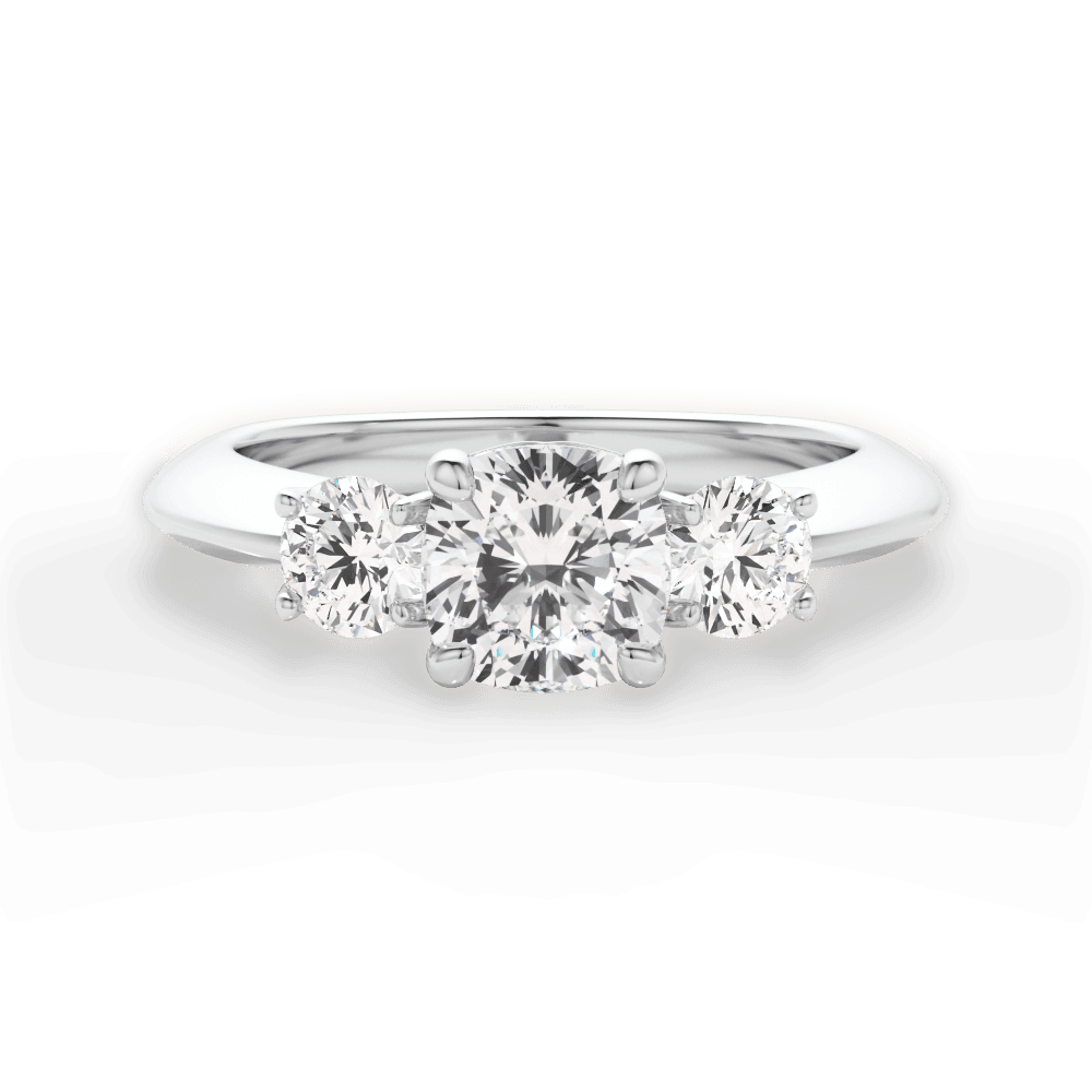 Three Stone Engagement Ring Setting - Round