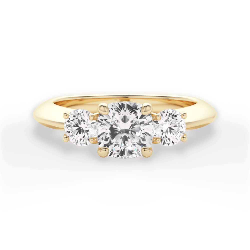 Three Stone Engagement Ring Setting - Round