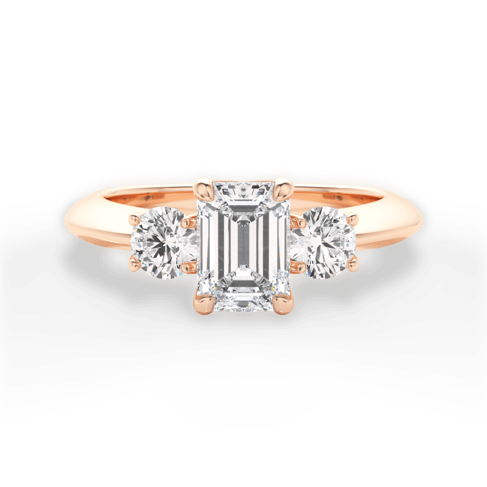 Three Stone Engagement Ring Setting - Round