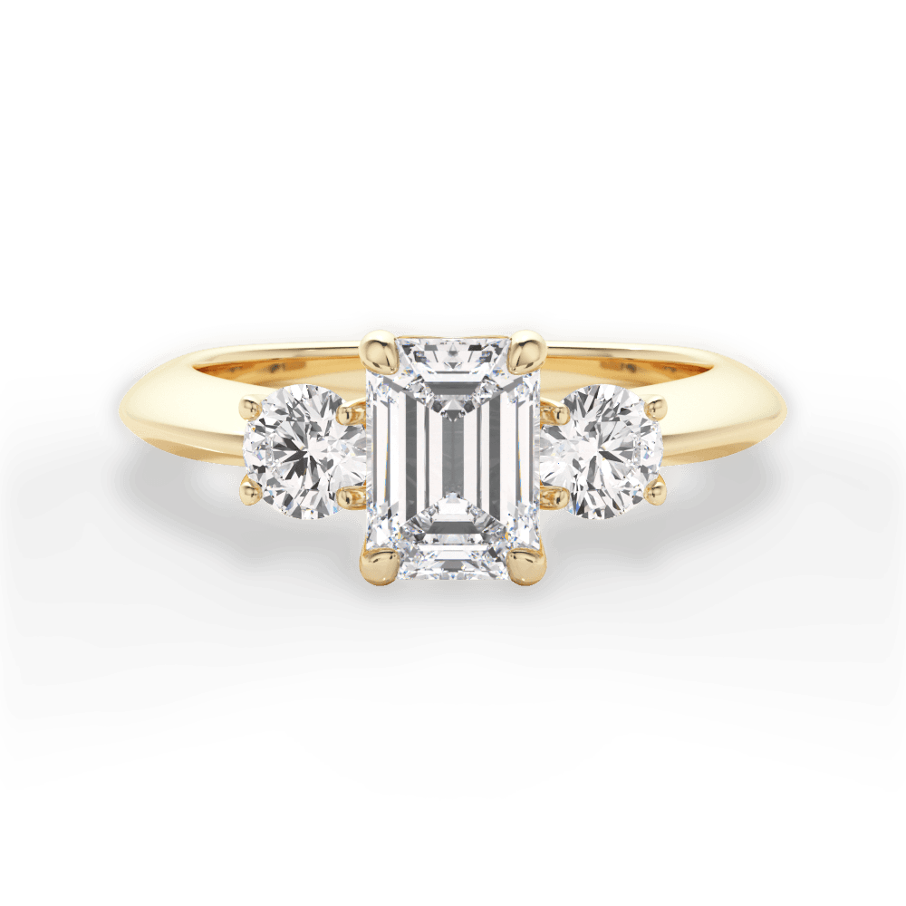 Three Stone Engagement Ring Setting - Round