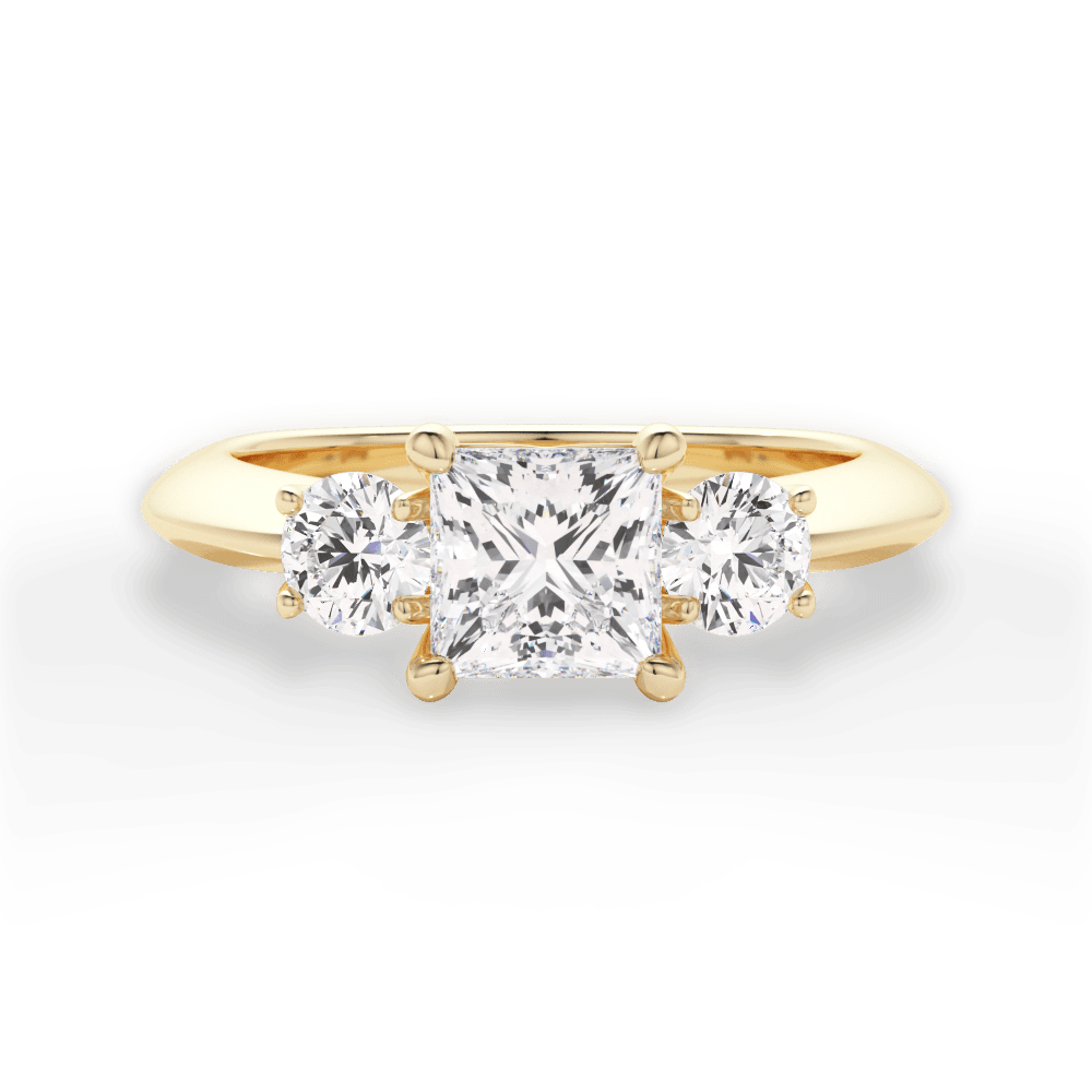 Three Stone Engagement Ring Setting - Round