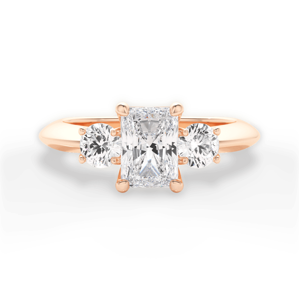 Three Stone Engagement Ring Setting - Round