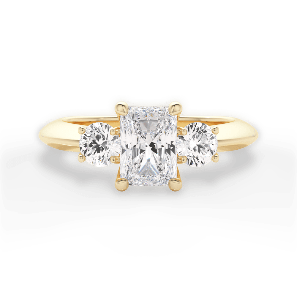 Three Stone Engagement Ring Setting - Round