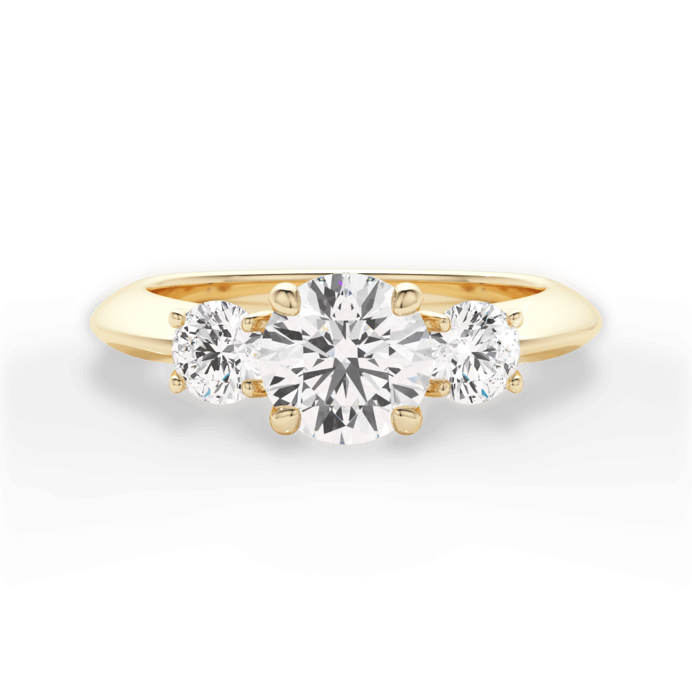 Three Stone Engagement Ring Setting - Round