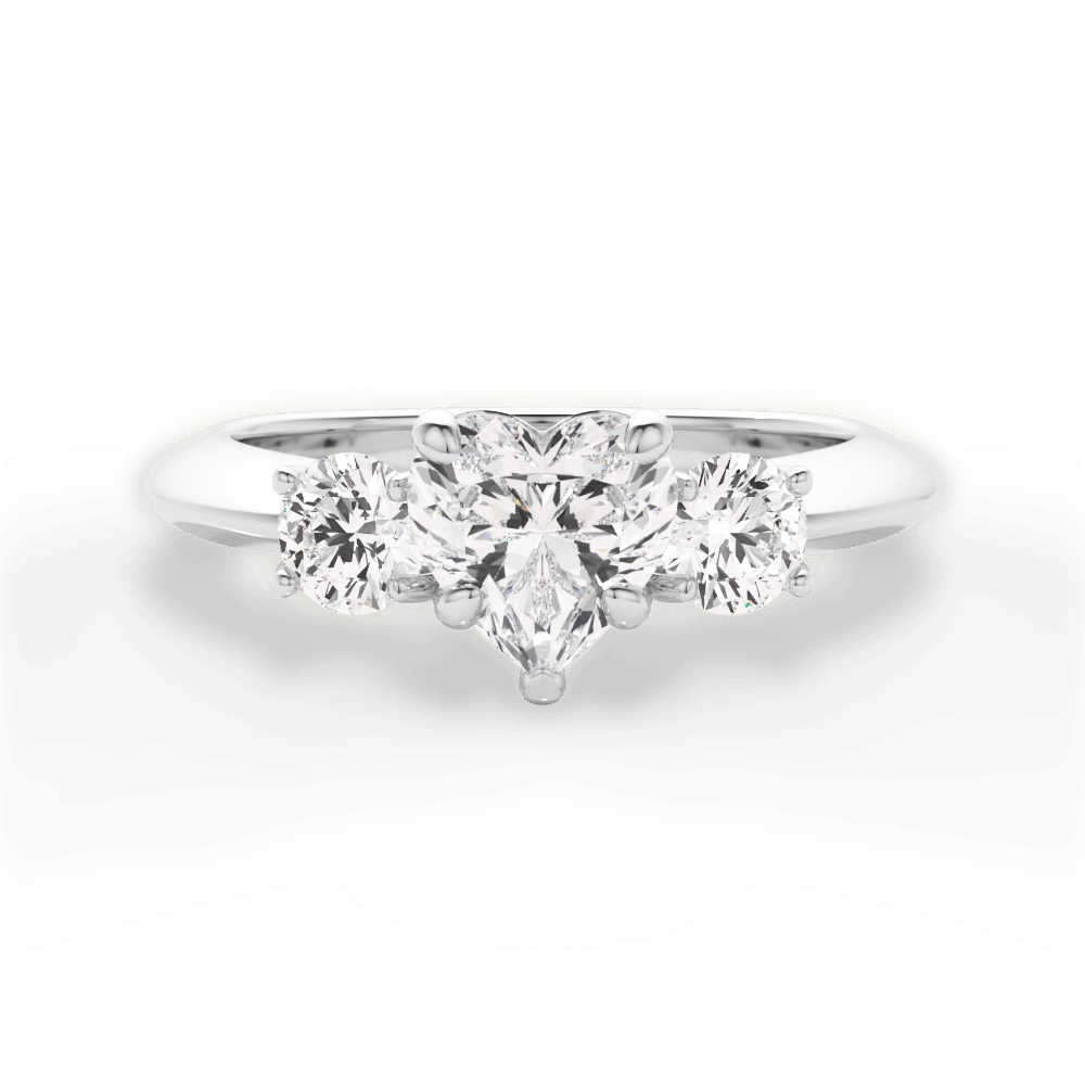 Three Stone Engagement Ring Setting - Round