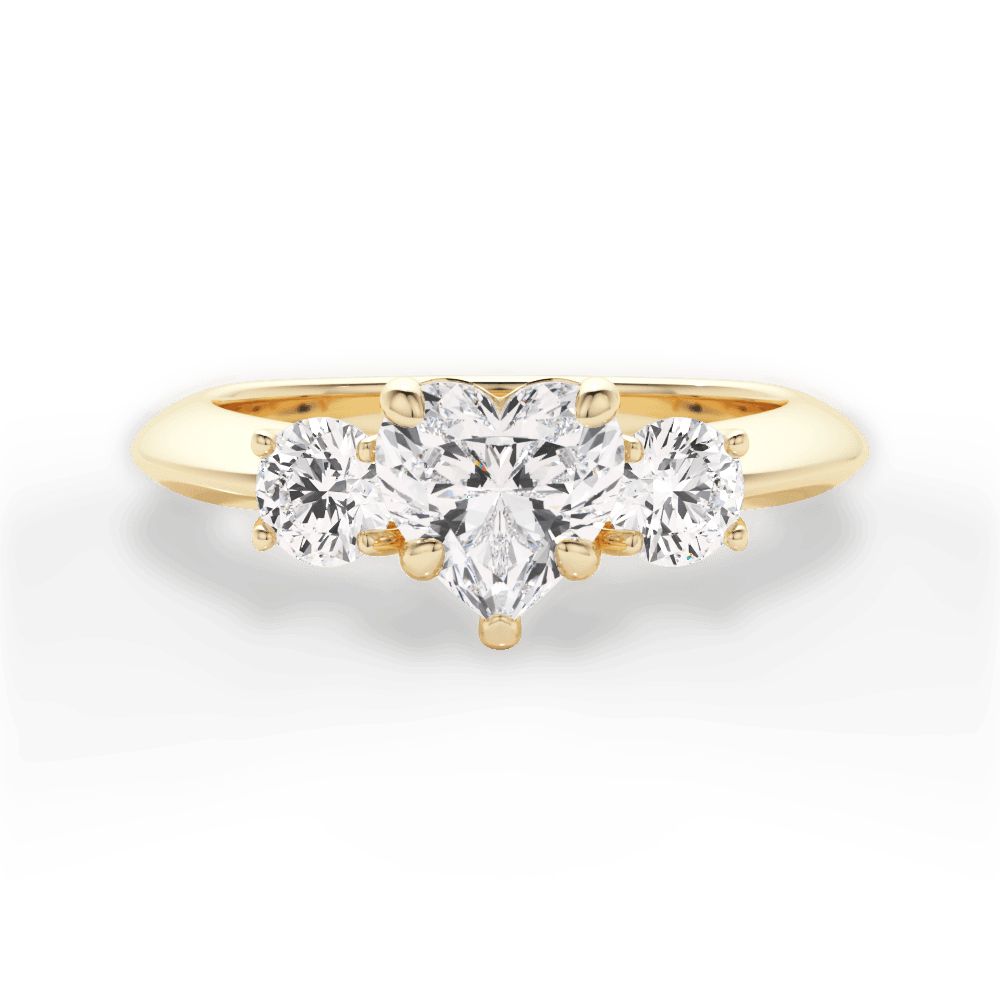 Three Stone Engagement Ring Setting - Round