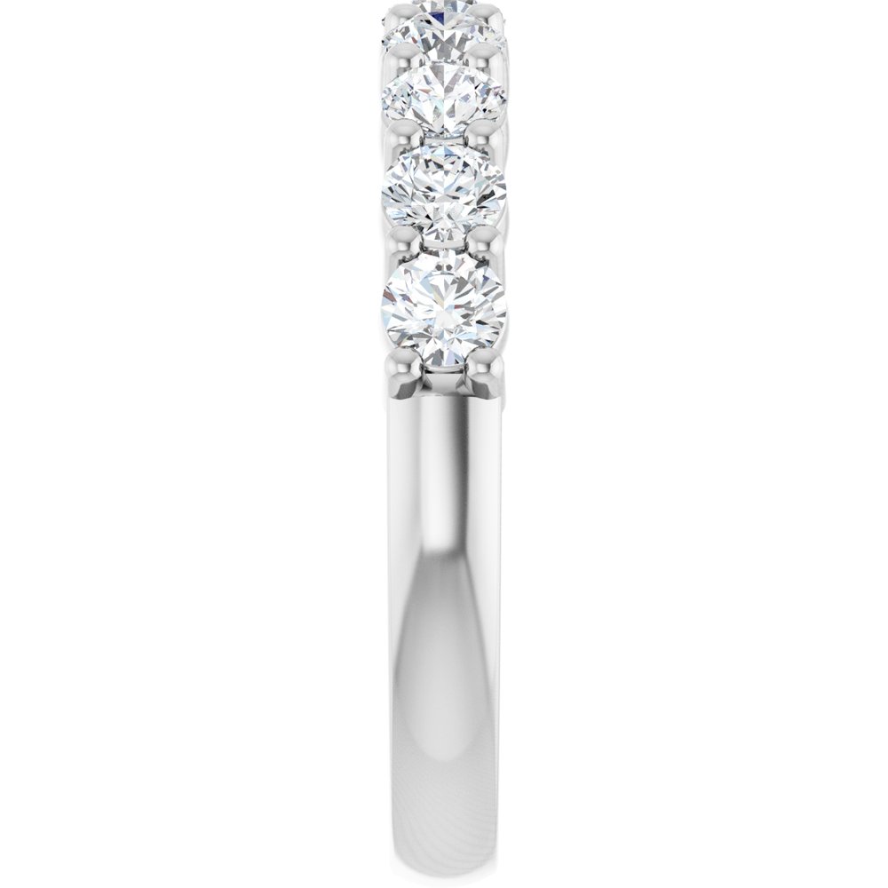 Lab-Grown 9 Diamond Prong-Set Anniversary Band with Round Stones