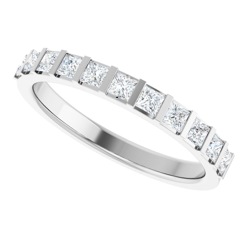 0.5 CTW Lab-Grown Diamond Anniversary Band with Channel-Inspired Setting