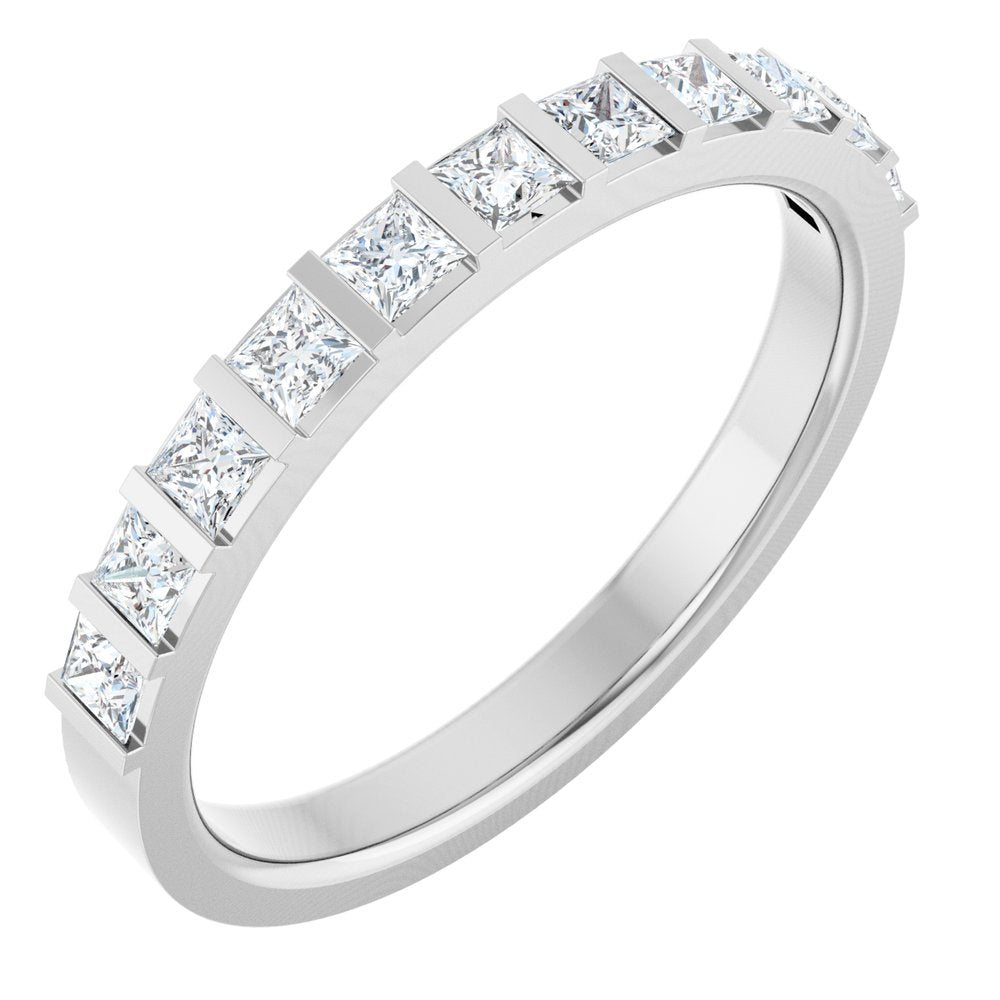 0.5 CTW Lab-Grown Diamond Anniversary Band with Channel-Inspired Setting