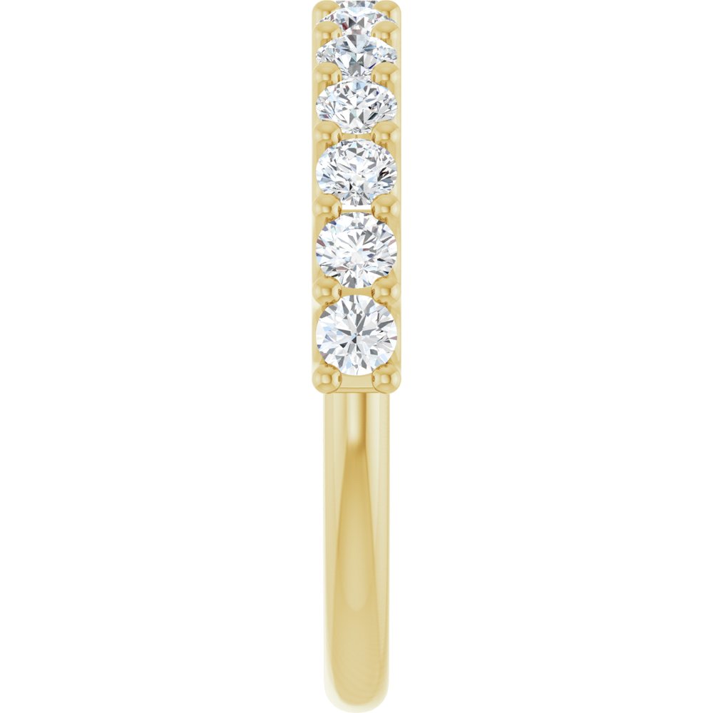 Half-Set Lab-Grown Diamond Band with Prong Setting