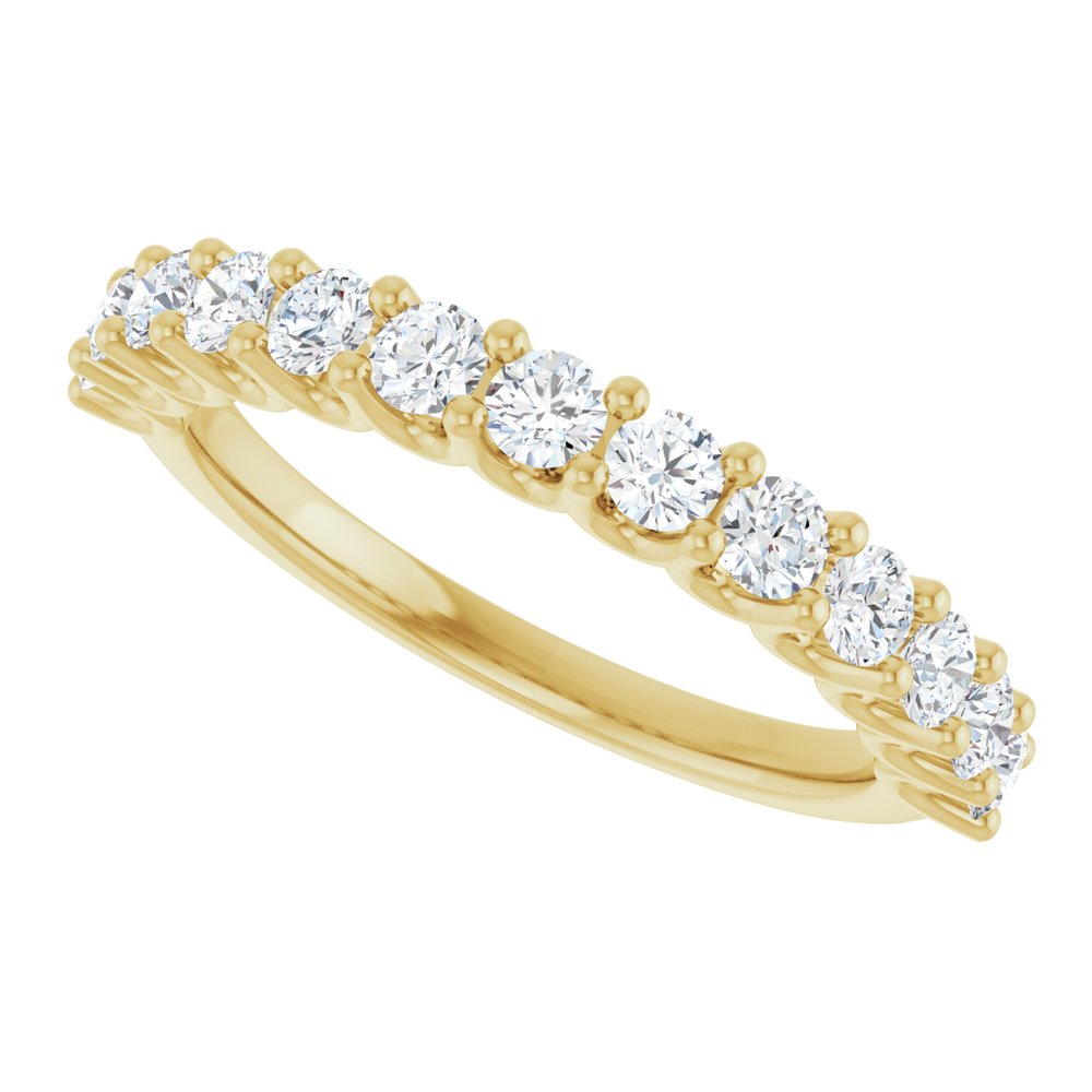 Half-Set Lab-Grown Diamond Band with Prong Setting