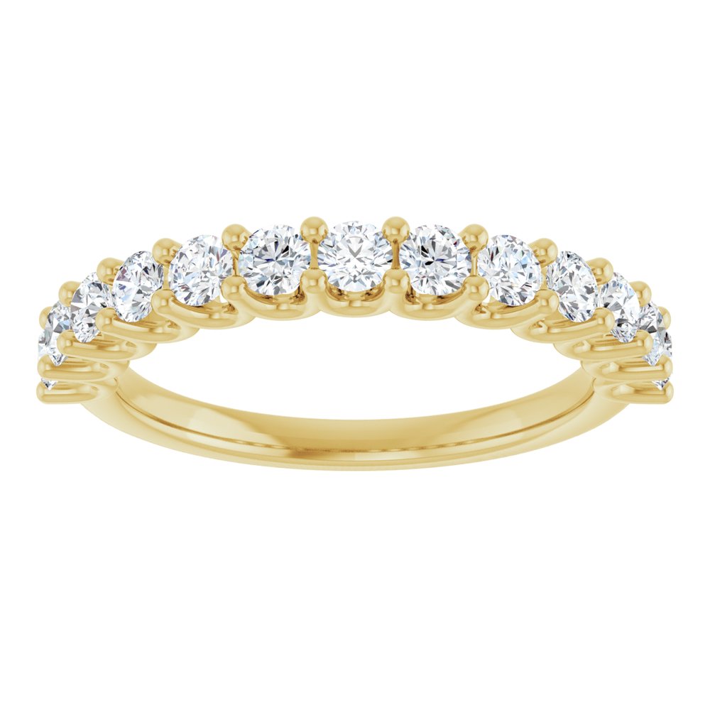 Half-Set Lab-Grown Diamond Band with Prong Setting