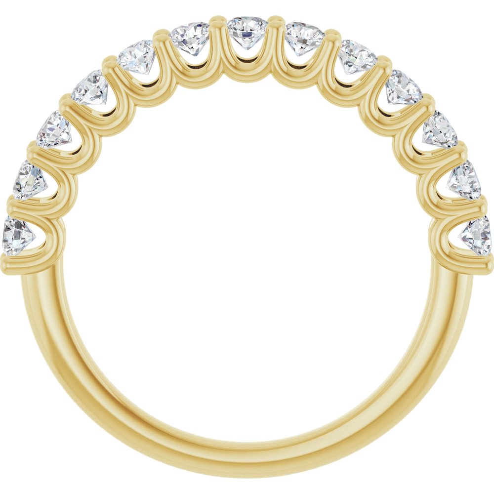 Half-Set Lab-Grown Diamond Band with Prong Setting