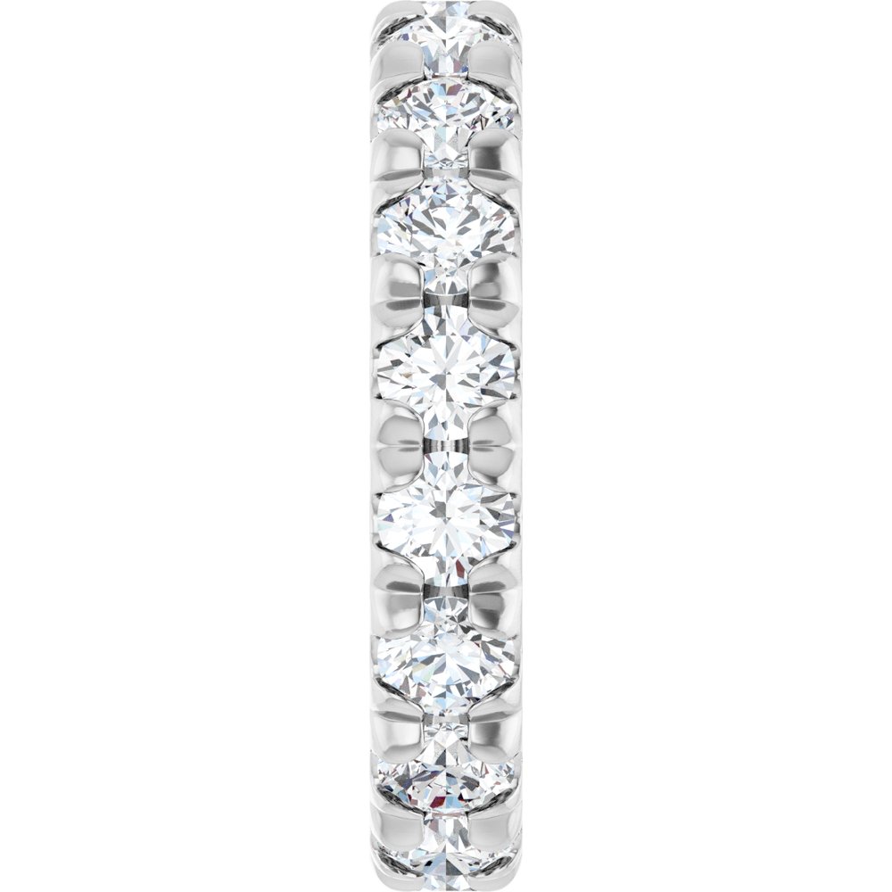 Lab-Grown Diamond Shared Prong Eternity Band with Round Stones