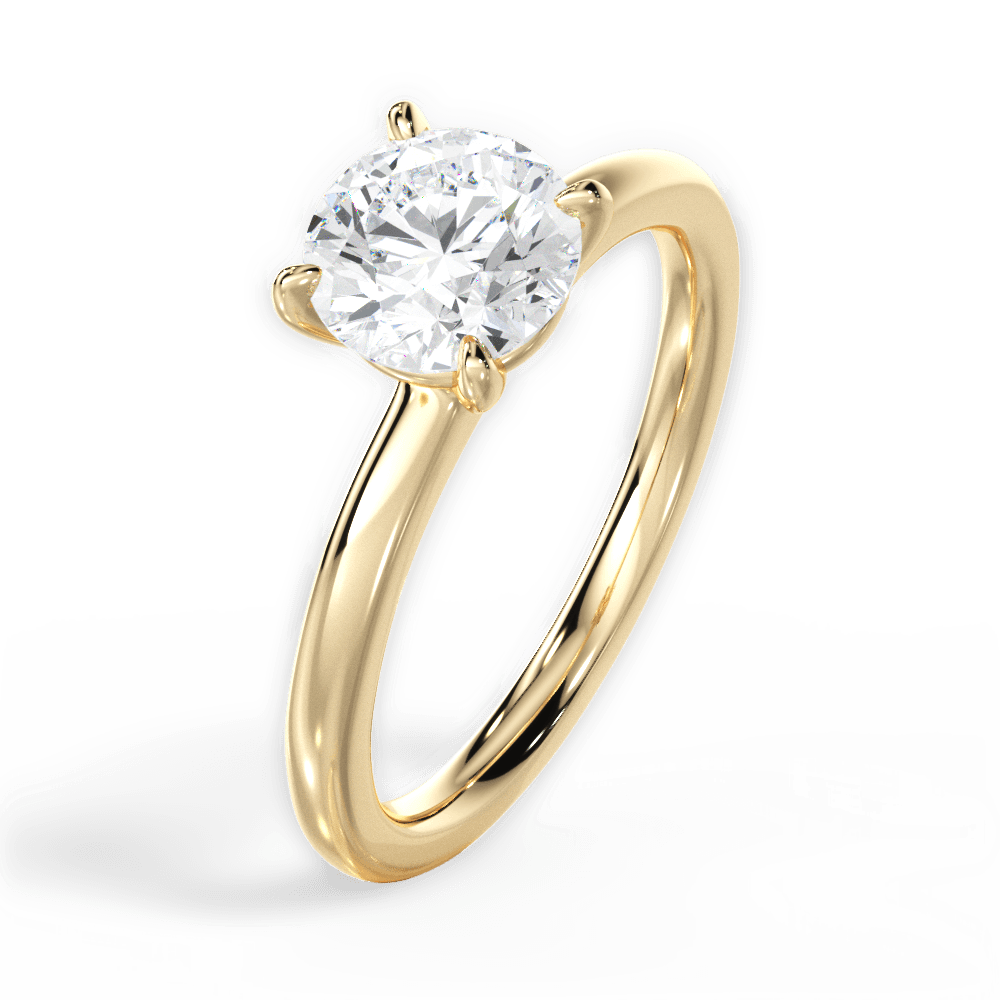 Classic 4-Prong Solitaire Engagement Ring Setting