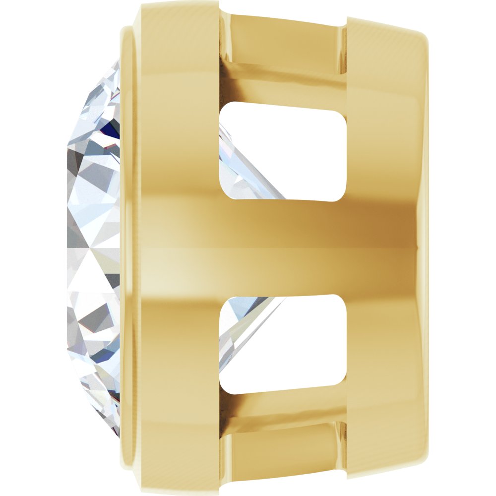 1 Carat Round Bezel-Set Slide Pendant
