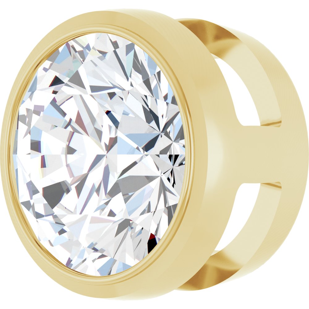 1 Carat Round Bezel-Set Slide Pendant