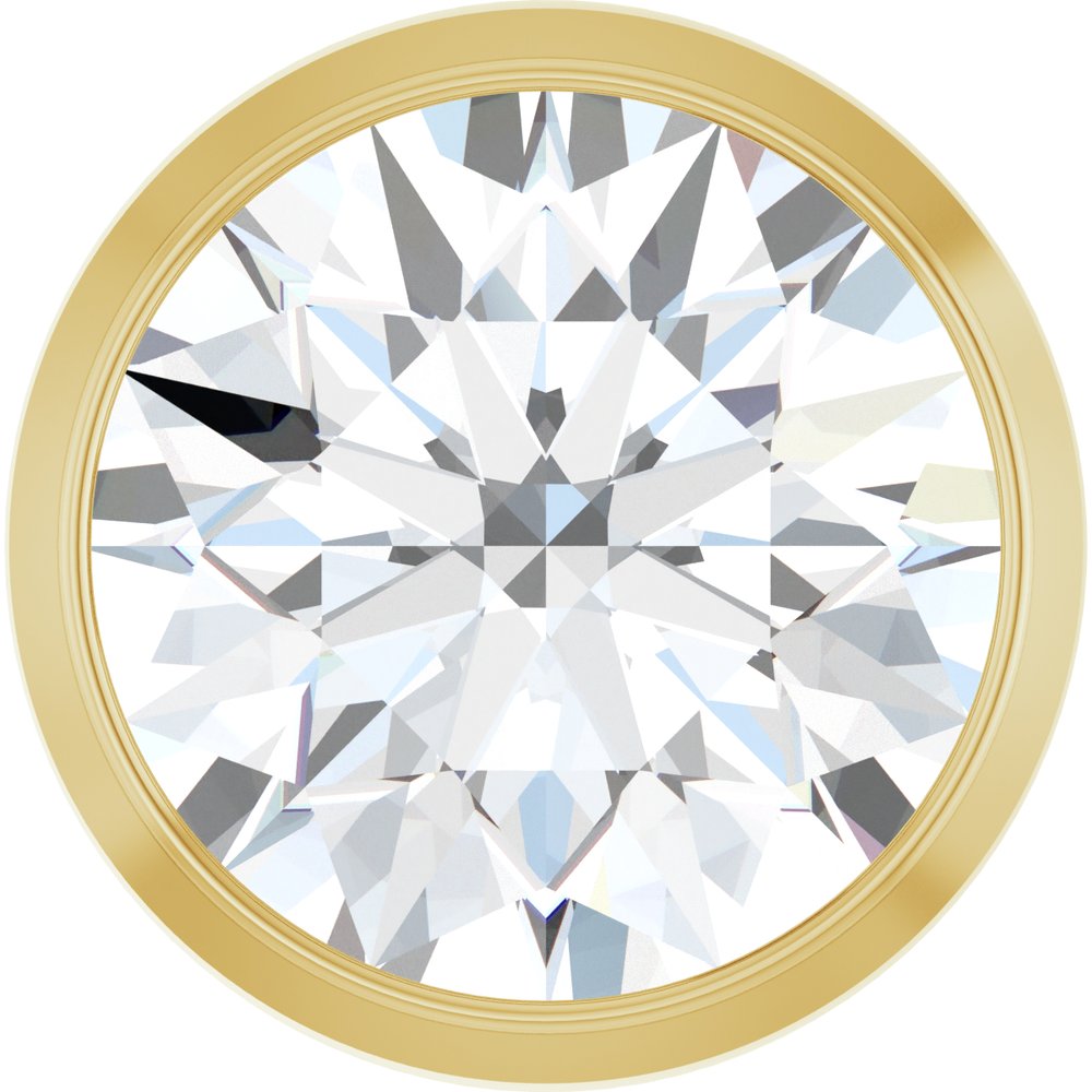 1 Carat Round Bezel-Set Slide Pendant