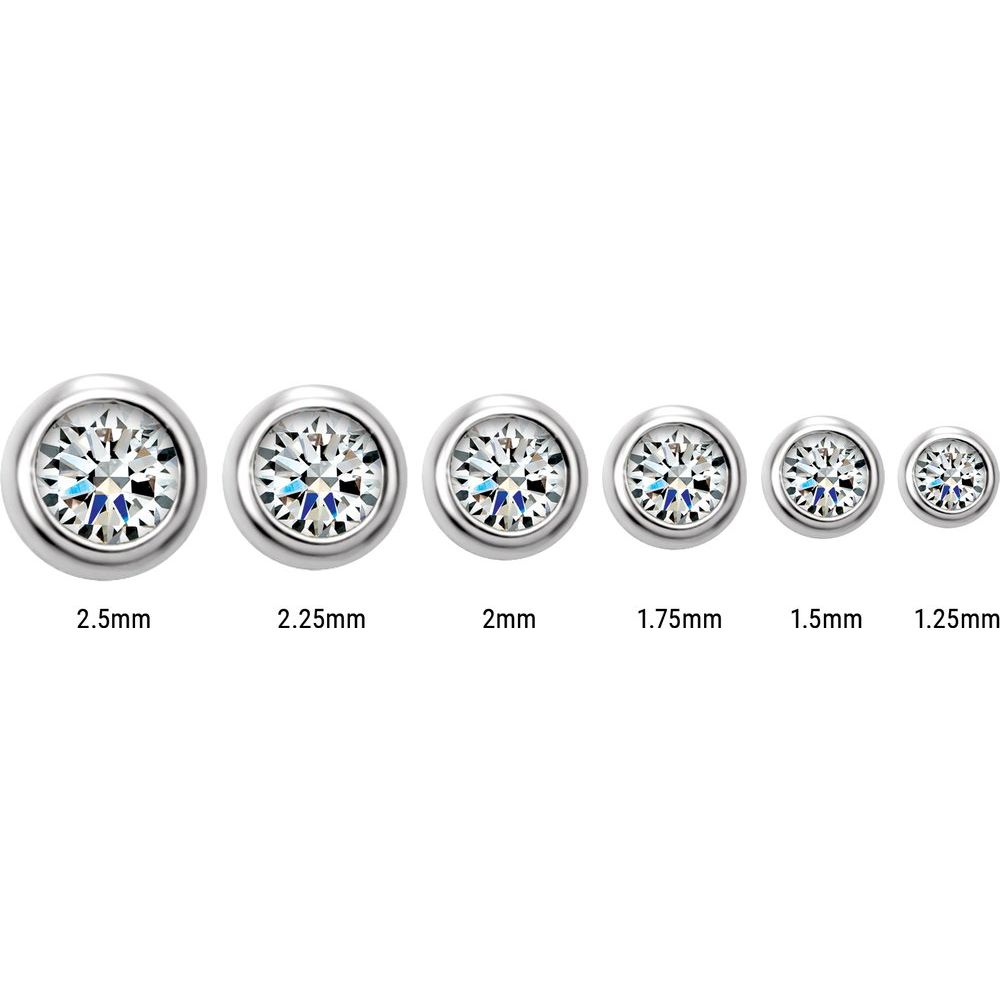 Lab-Grown Diamond Micro Bezel-Set Earrings