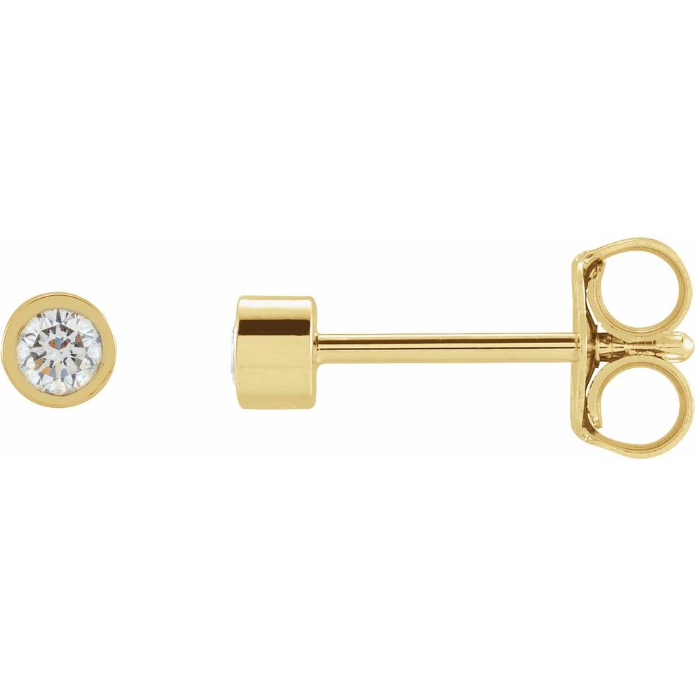 Lab-Grown Diamond Micro Bezel-Set Earrings