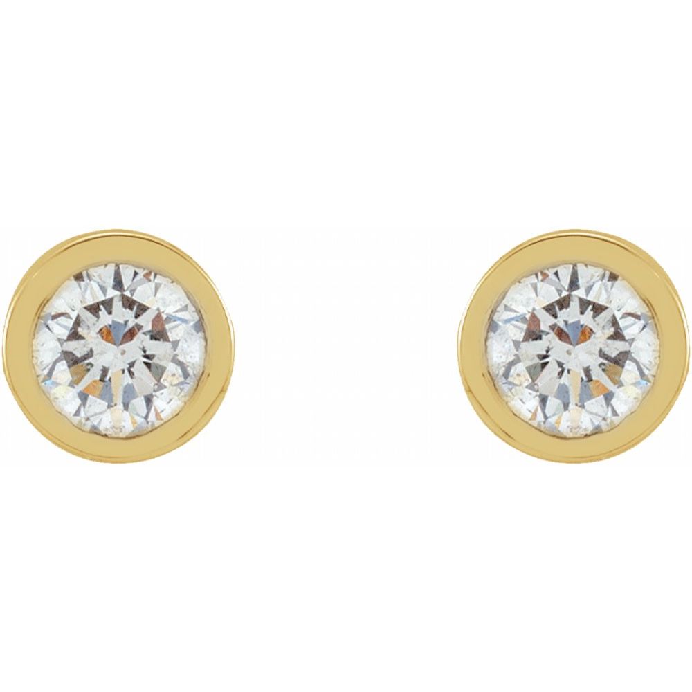 Lab-Grown Diamond Micro Bezel-Set Earrings