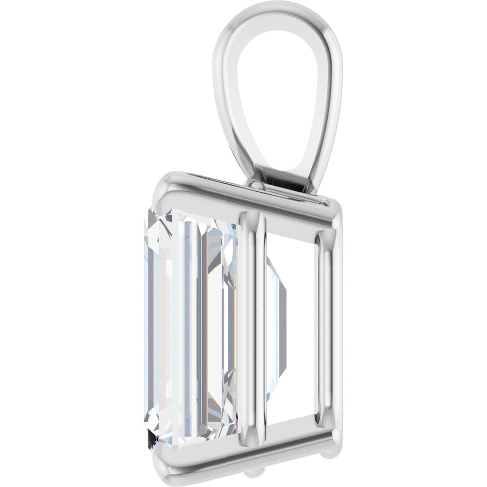 Emerald-Cut Lab-Grown Diamond Pendant