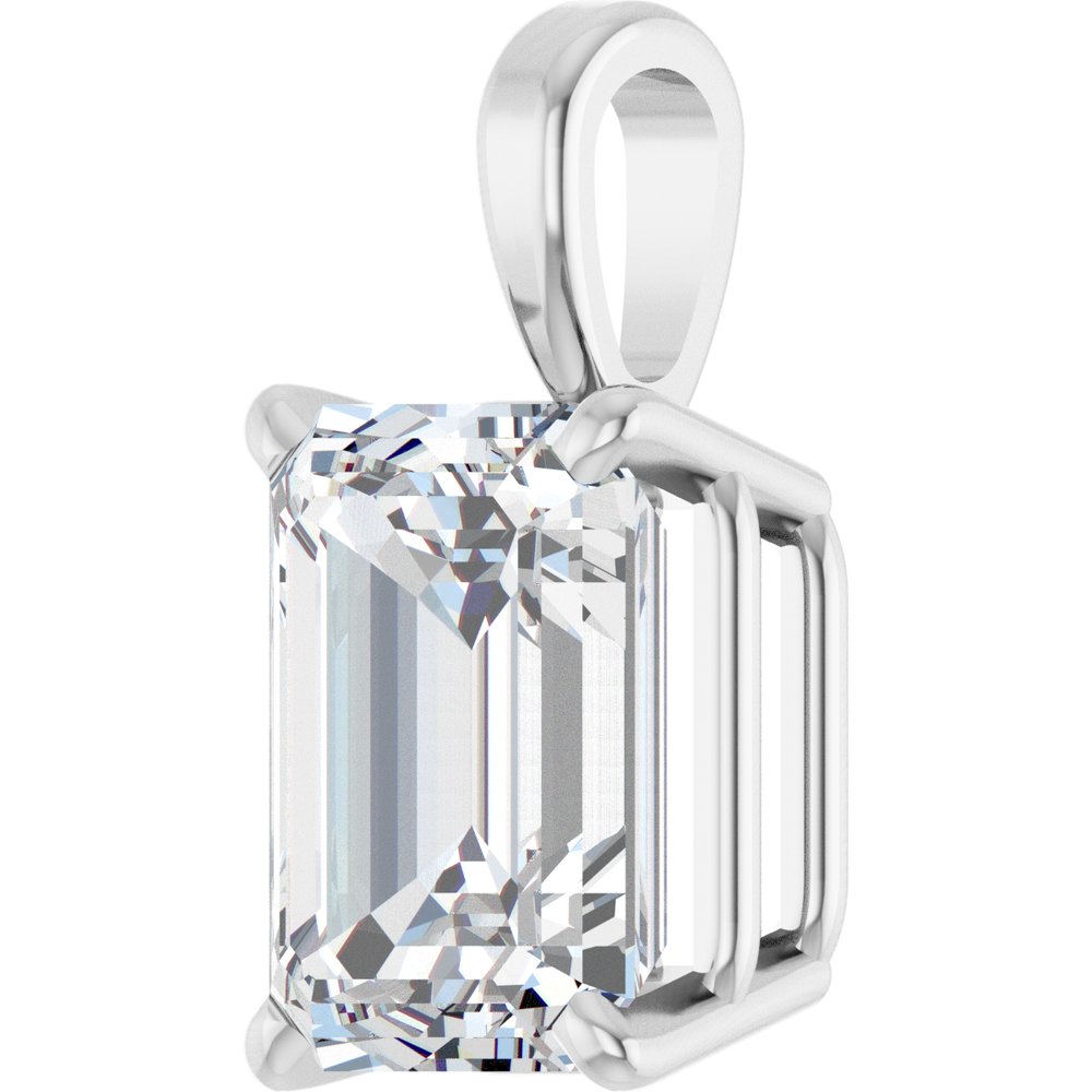 Emerald-Cut Lab-Grown Diamond Pendant