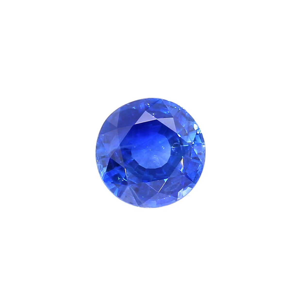 2.37 Carat Round Cut Blue Sapphire