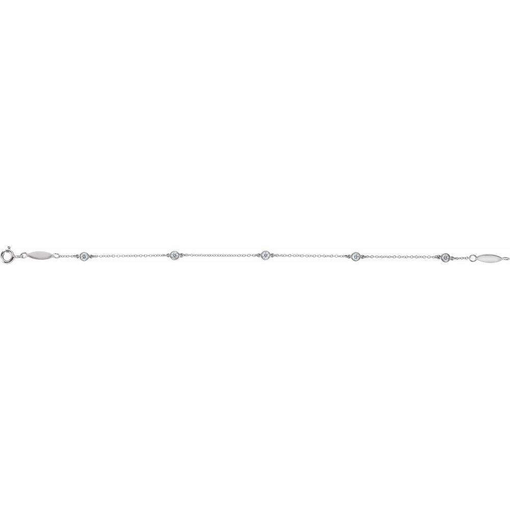 Bezel-Set Station Bracelet