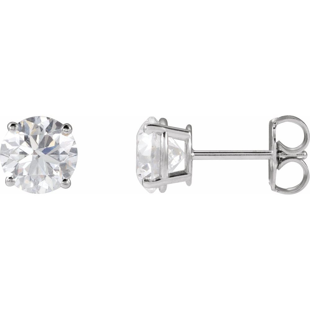 Lab-Grown Diamond Round 4-Prong Stud Earrings