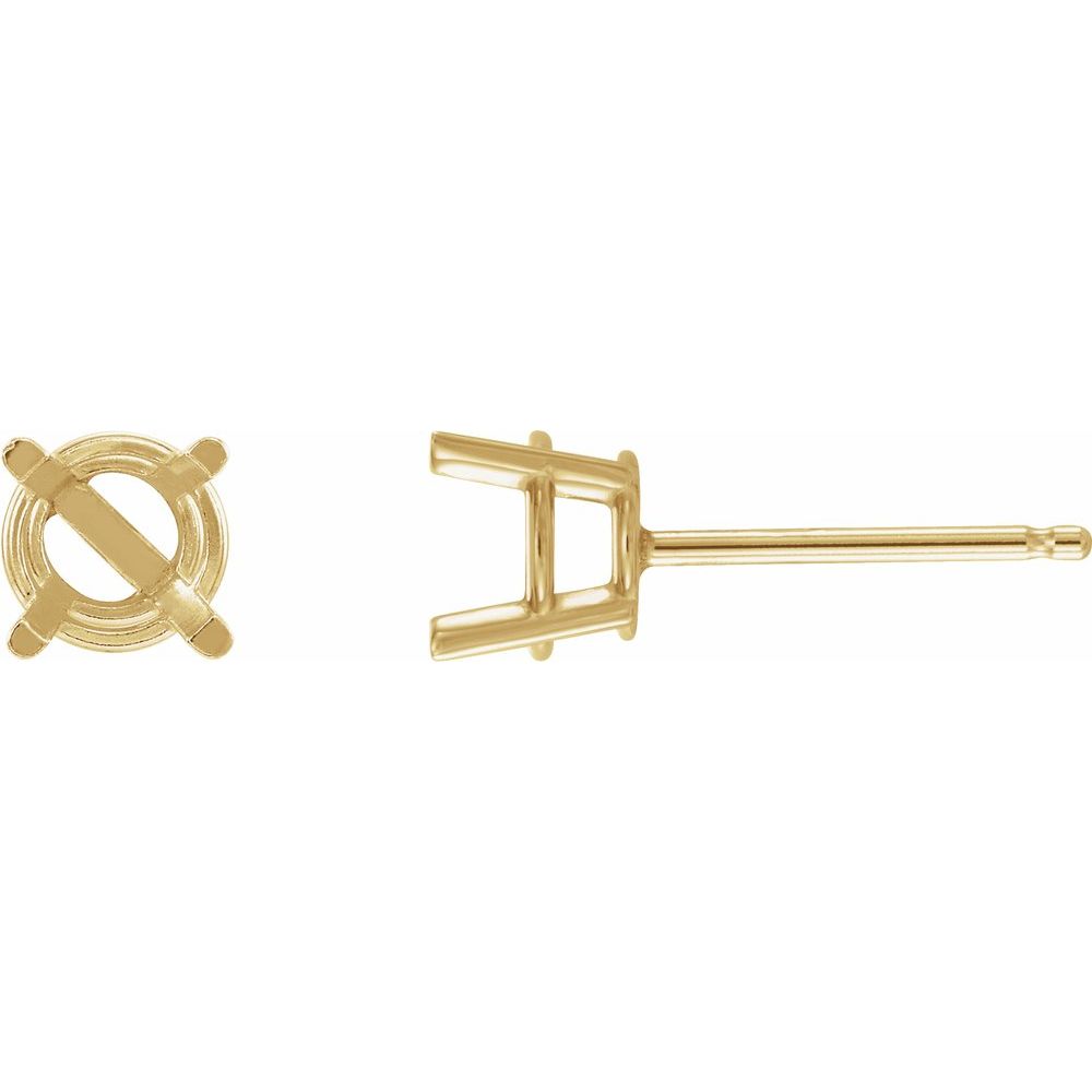 Lab-Grown Diamond Round 4-Prong Stud Earrings