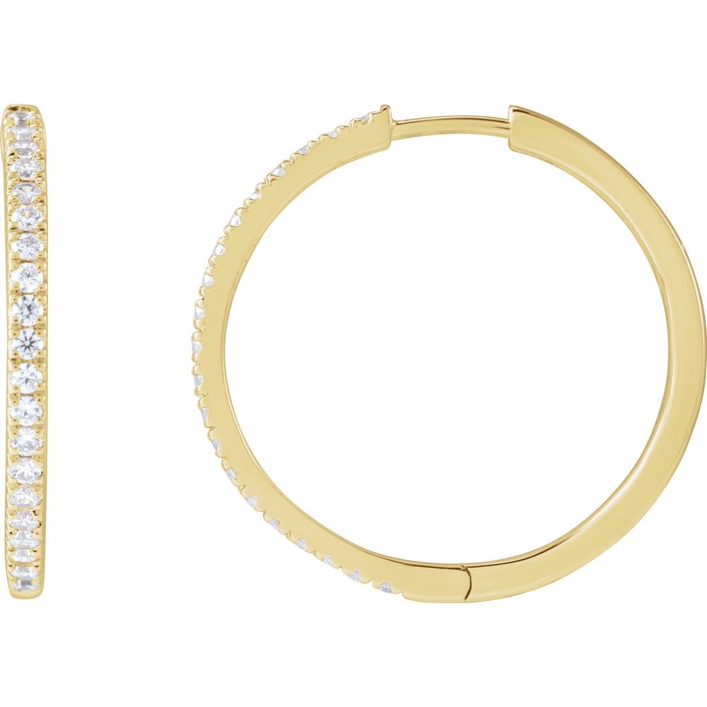 Lab-Grown Diamond Hoop Earrings