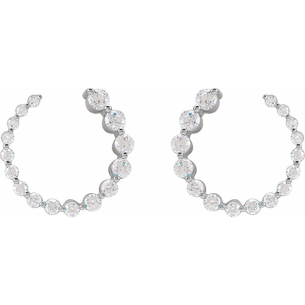 Lab-Grown Diamond Front-Back Earrings