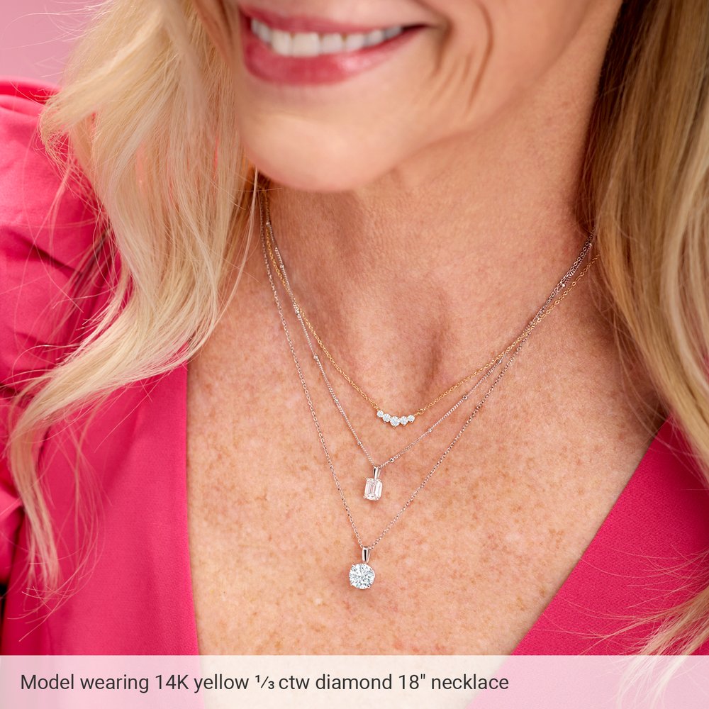 Lab-Grown Diamond Graduated Necklace – 1/3 CTW, 18"