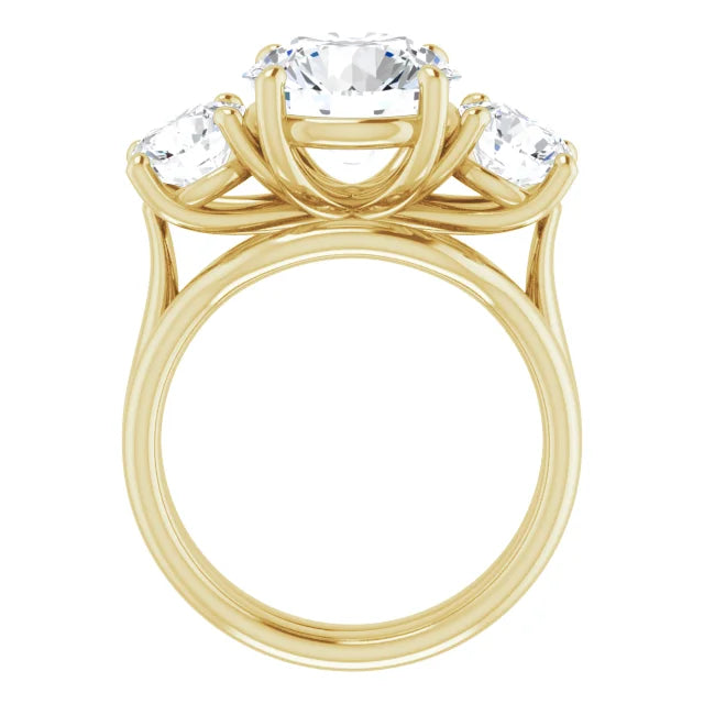 Three Stone Engagement Ring Setting - Round