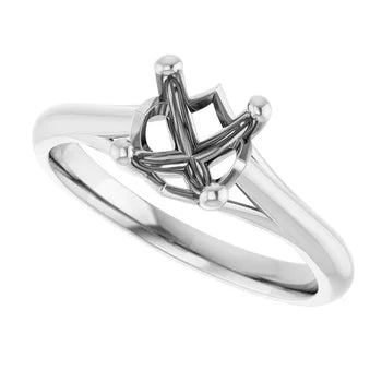 Cathedral Solitaire Engagement Ring Setting