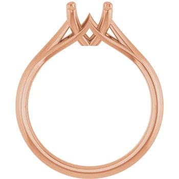 Cathedral Solitaire Engagement Ring Setting