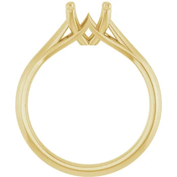 Cathedral Solitaire Engagement Ring Setting