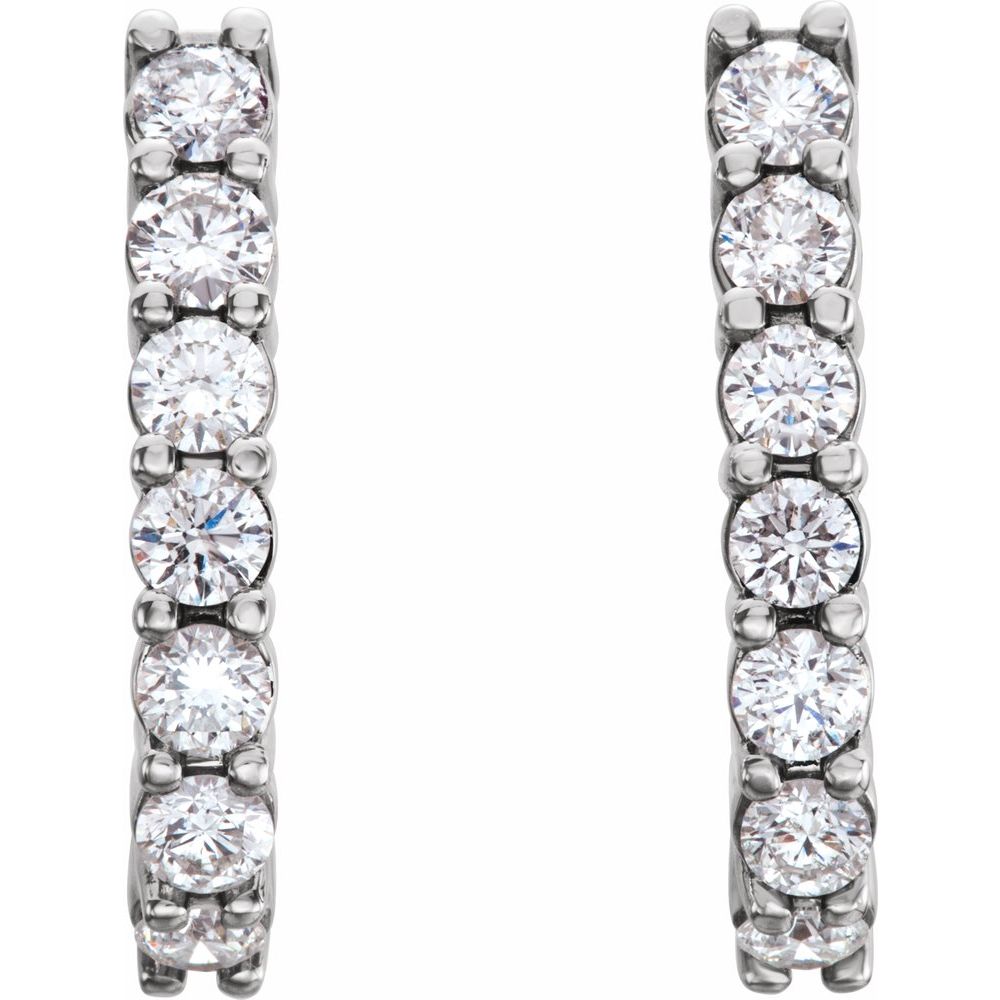 Lab-Grown Diamond J-Hoop Earrings