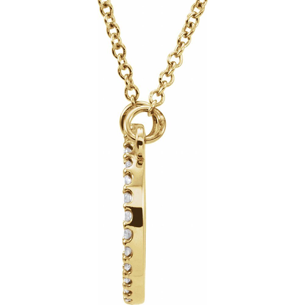 14K Gold Lab-Grown Diamond Circle Necklace
