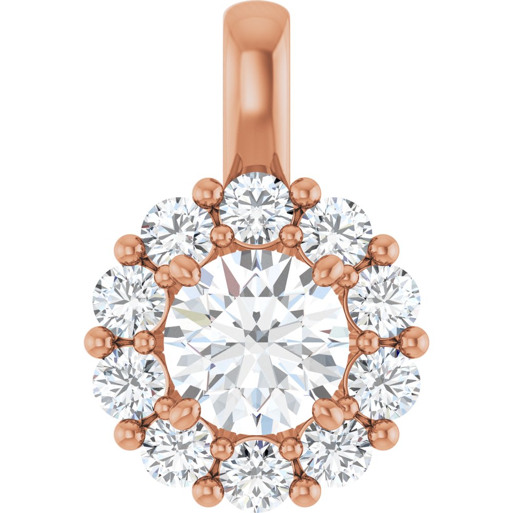 Lab-Grown Diamond Halo Pendant