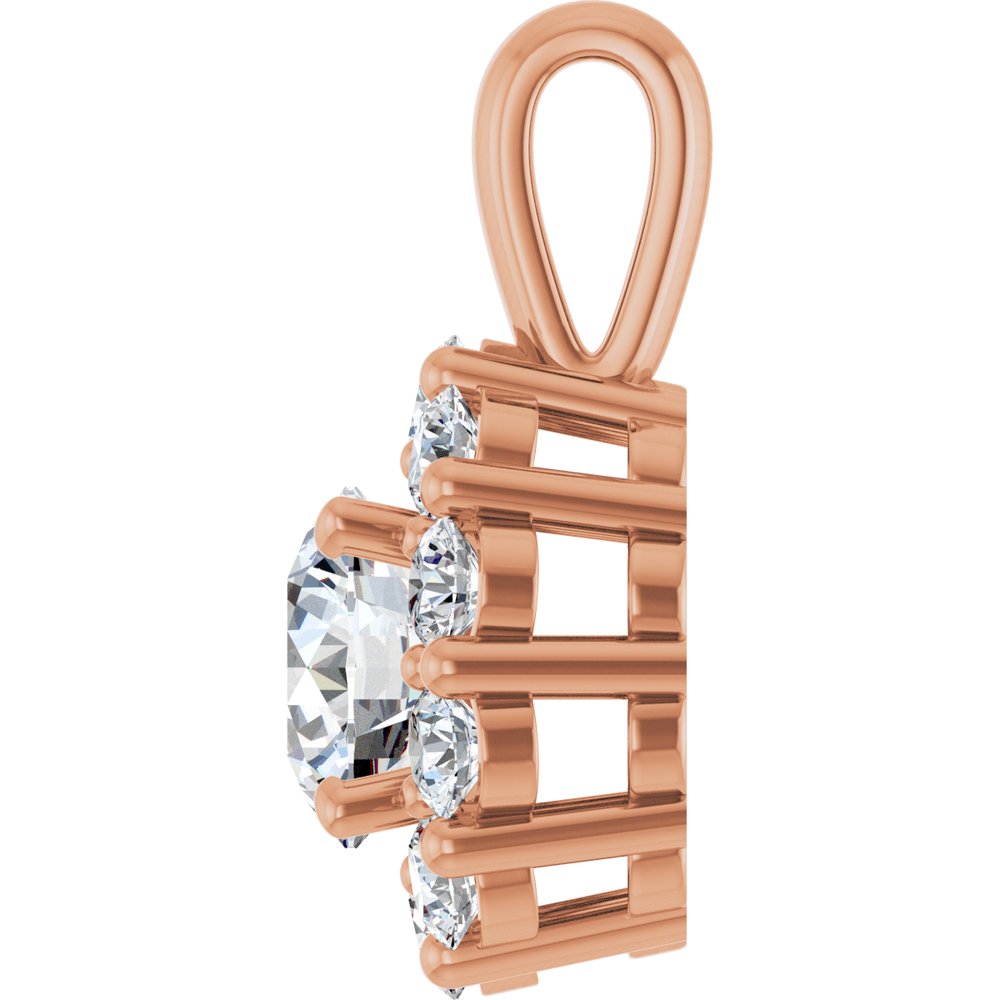 Lab-Grown Diamond Halo Pendant