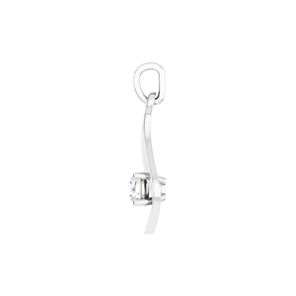 Sculpted Solitaire Lab-Grown Diamond Pendant