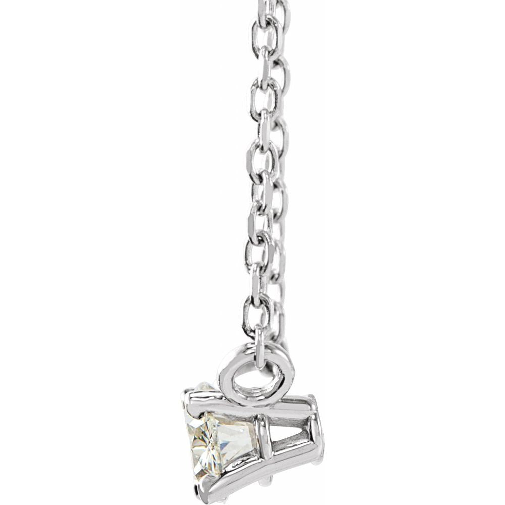 1/2 CTW Lab-Grown Diamond East West Oval Solitaire Necklace