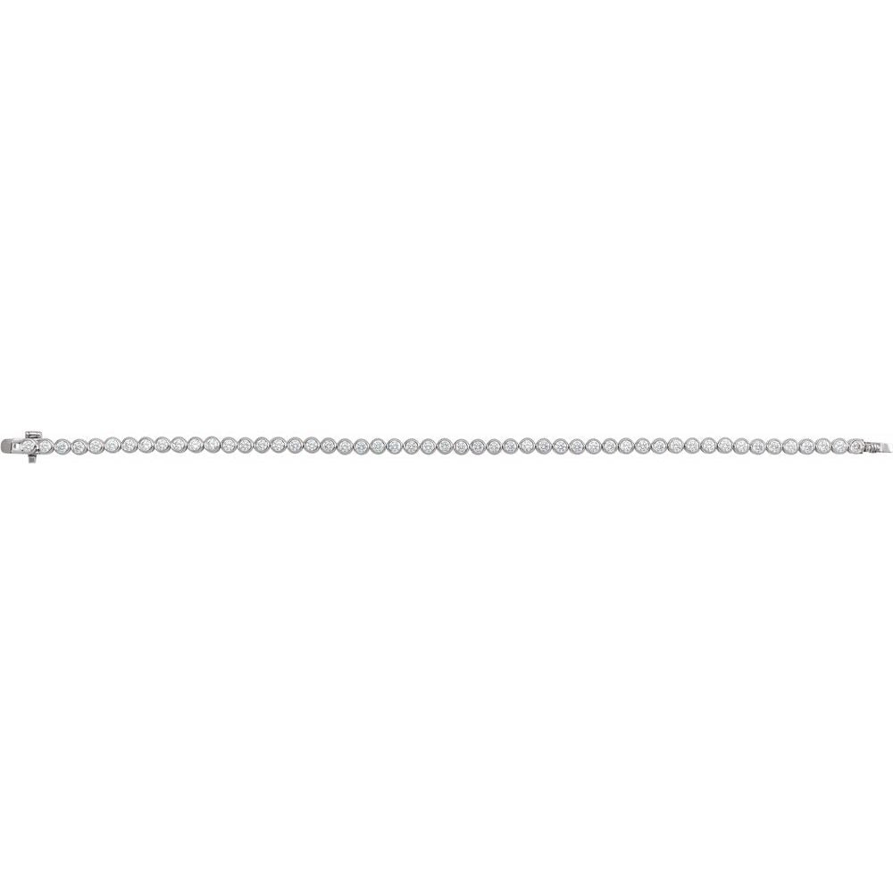 Lab-Grown Diamond Bezel-Set Tennis Bracelet – 3 1/2 CTW, 7"