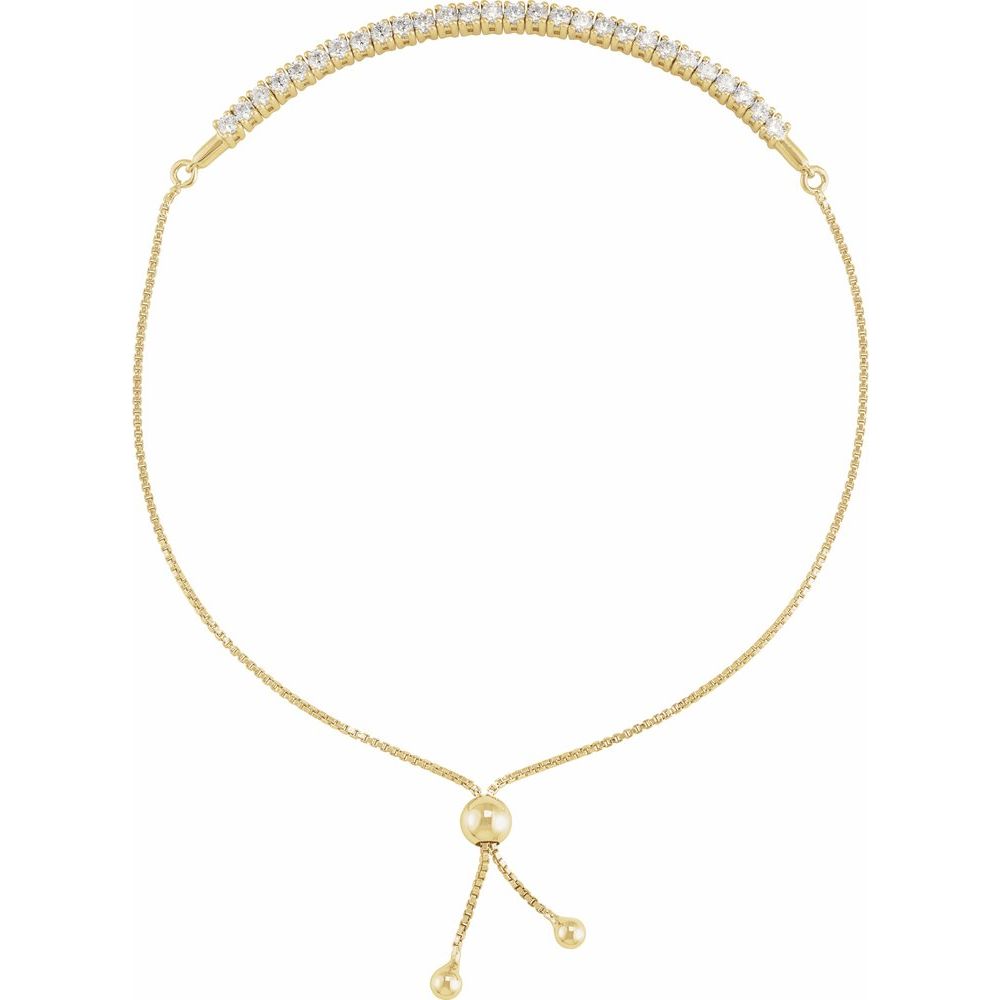 Lab-Grown Diamond Bolo Bracelet – 1 CTW, Adjustable to 9 1/2"