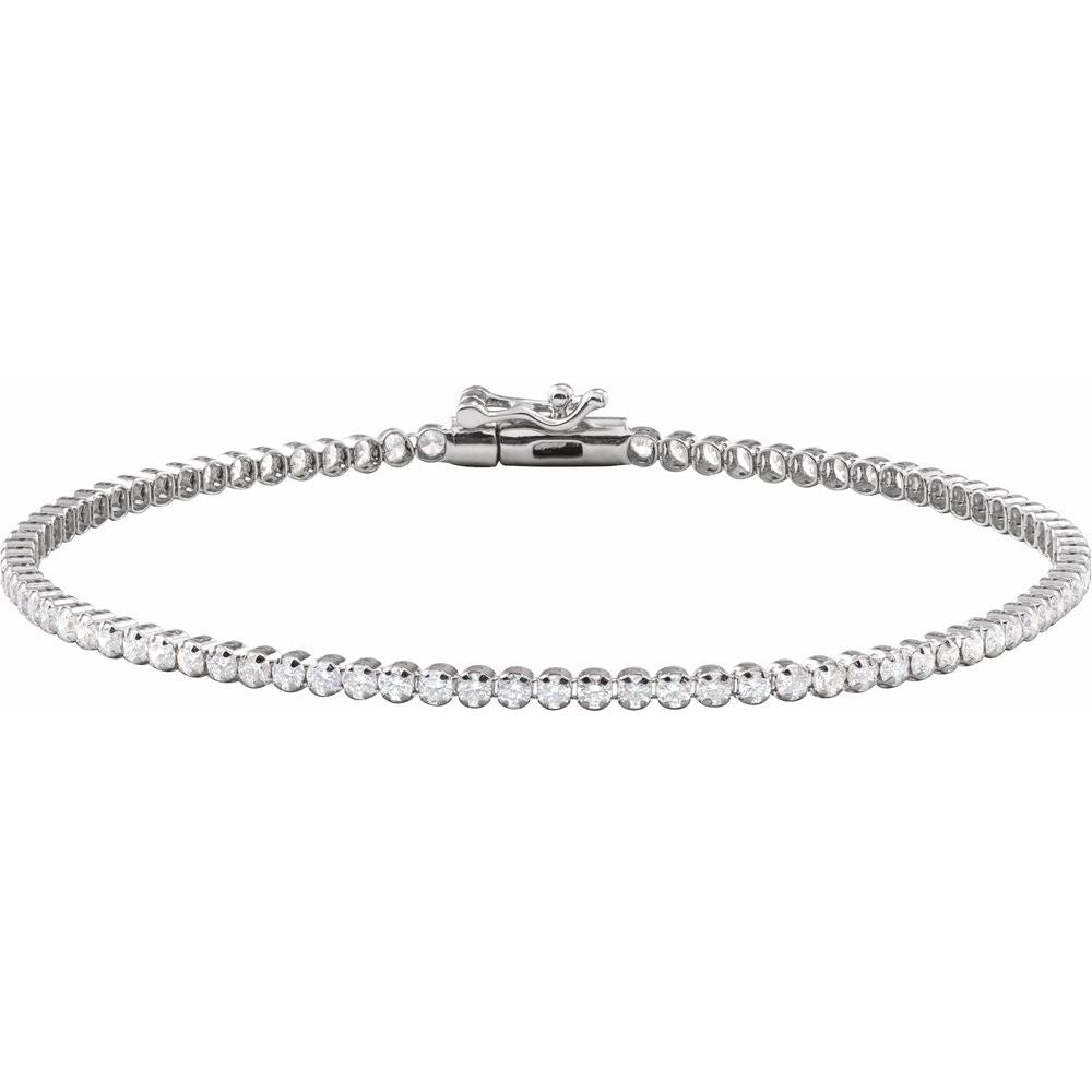Lab-Grown Diamond Lightweight Line Bracelet – 1 5/8 CTW, 7"