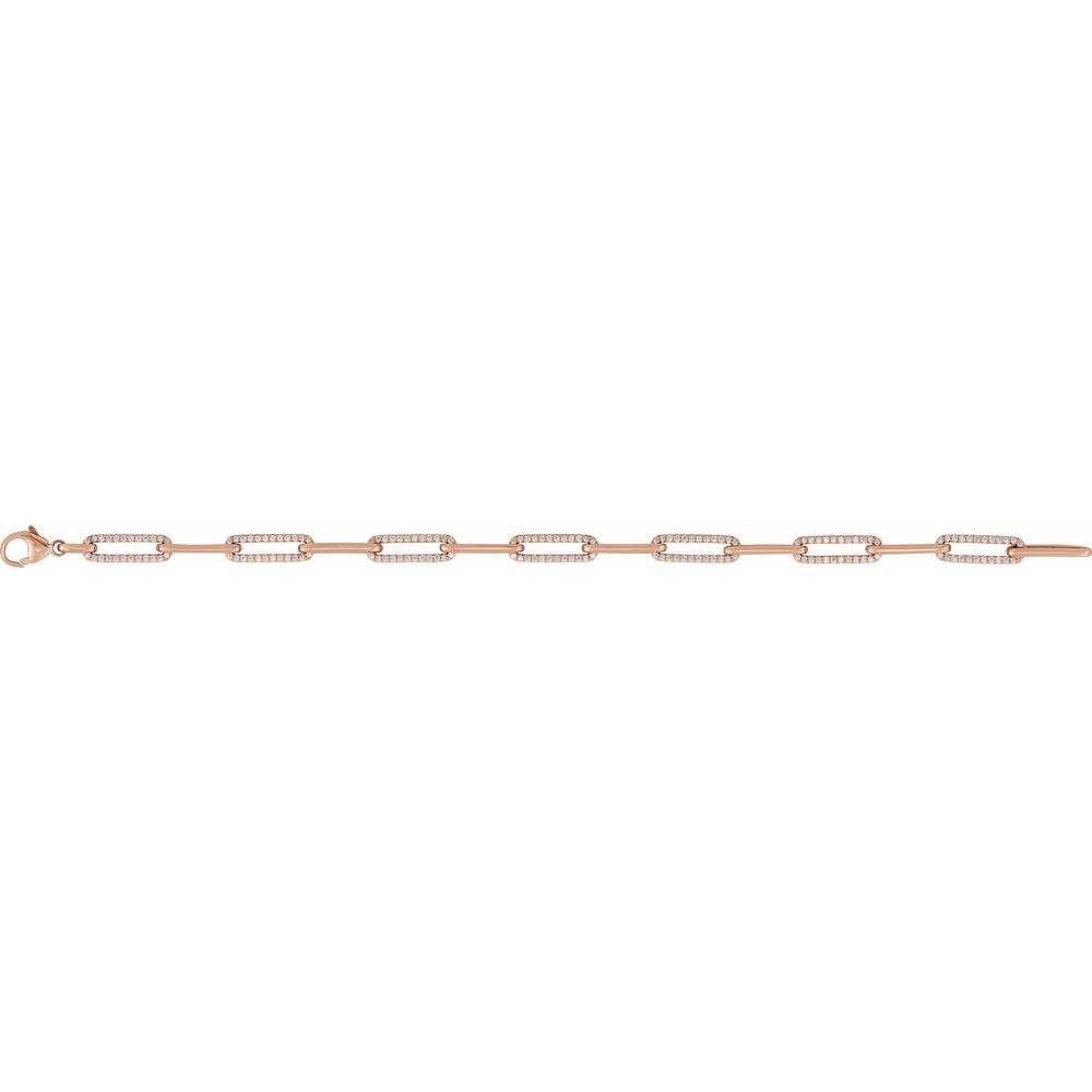 Paperclip Link Lab Diamond Bracelet – 1 CTW, 7"